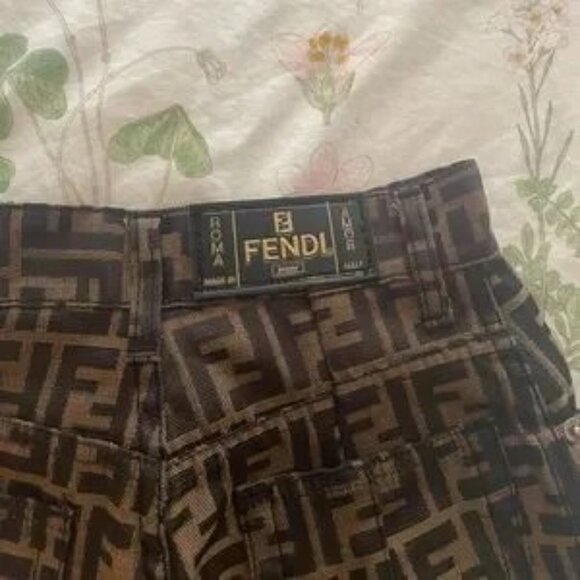 Authentic Fendi Zucca Printed Pants Trousers Jeans - Picture 7 of 8